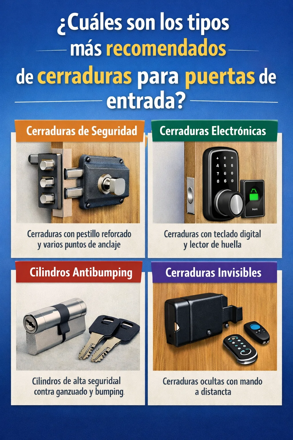 ¿Cuáles son los tipos más recomendados de cerraduras para puertas de entrada en Sabadell? Cuales son los tipos mas recomendados de cerraduras para puertas de entrada Sabadell - ¿Cuáles son los tipos más recomendados de cerraduras para puertas de entrada en Sabadell?